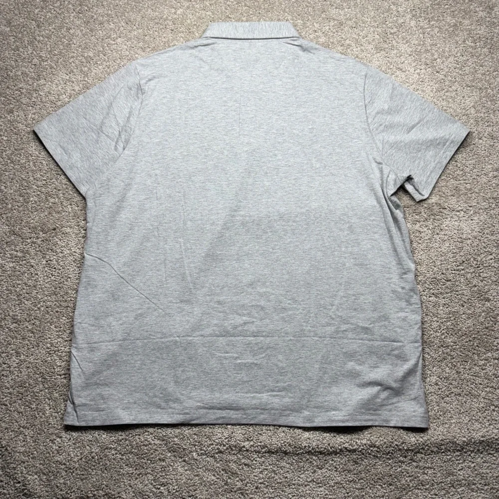 Polo Ralph Lauren Performance Mens XXL Heather Grey Short Sleeve Pocket Polo